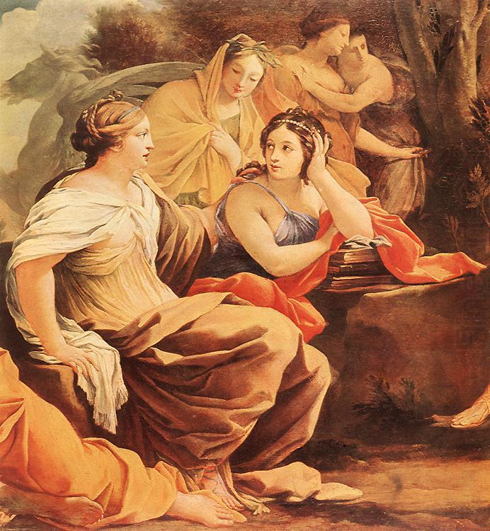 Parnassus or Apollo and the Muses (detail), VOUET, Simon